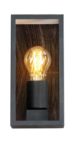 Eco-Light Außenleuchte Vintage Schwarz Holz B:11,5 cm IP44 E27< Metall Lampen|Vintage Lampen