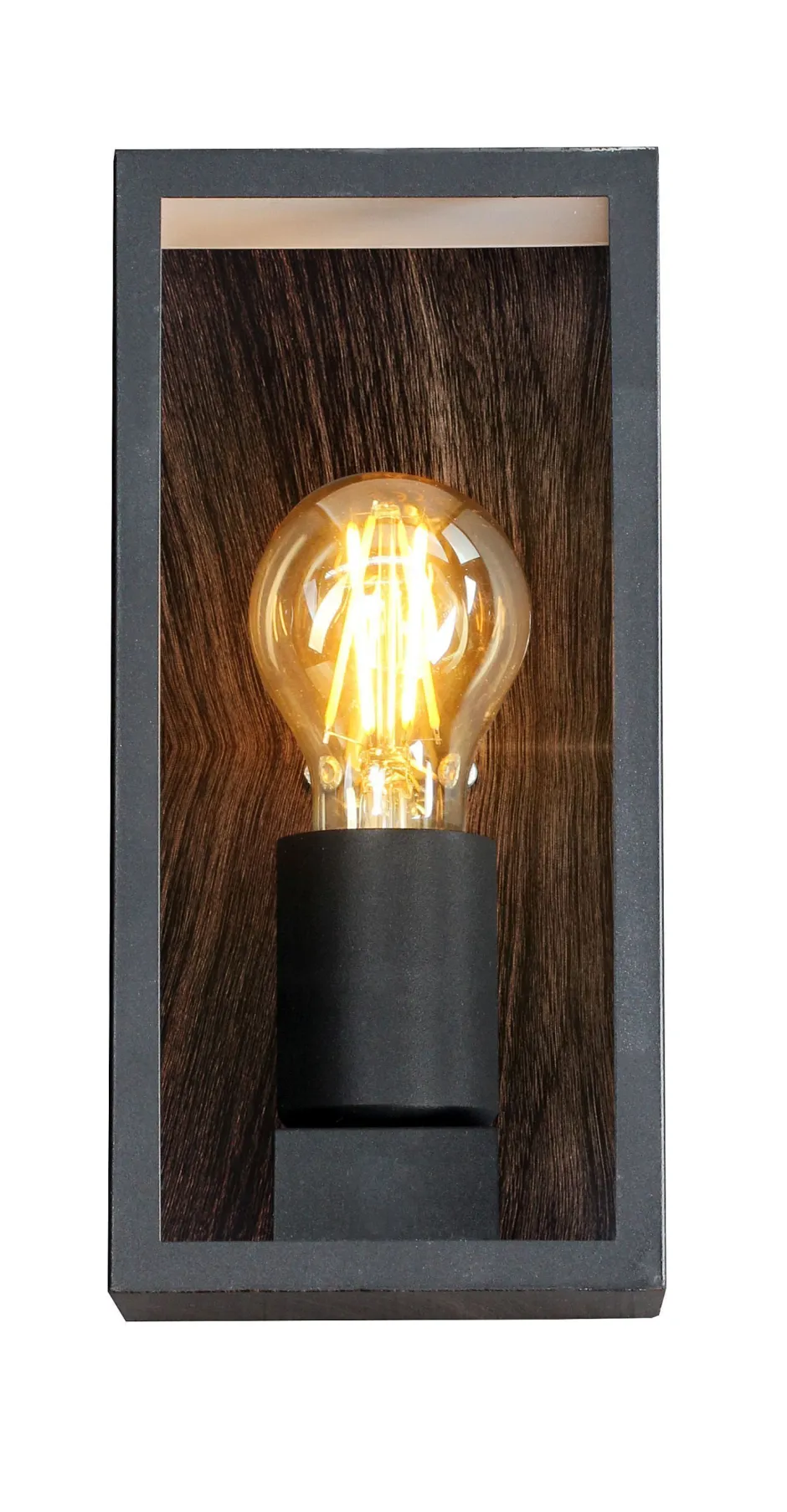 Eco-Light Außenleuchte Vintage Schwarz Holz B:11,5 cm IP44 E27< Metall Lampen|Vintage Lampen