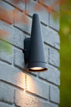 Außenleuchte Wand Aluminium Anthrazit IP54 GU10 Haustür< Außenwandleuchten|Außenleuchten Anthrazit