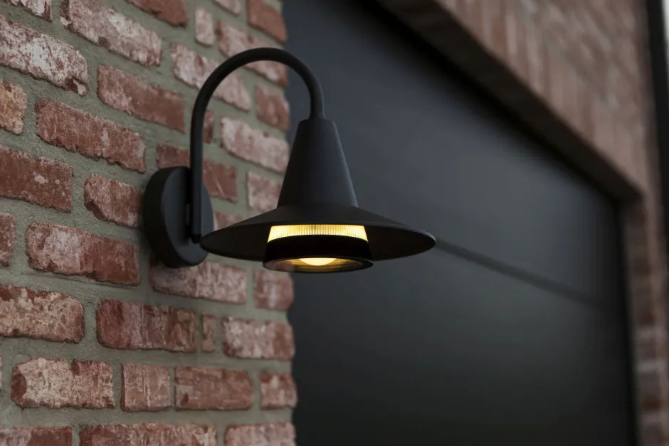 Eco-Light Außenleuchte Wand Aluminium H:24,6 cm IP54 E27 Schwarz< Metall Lampen|Moderne Außenleuchten