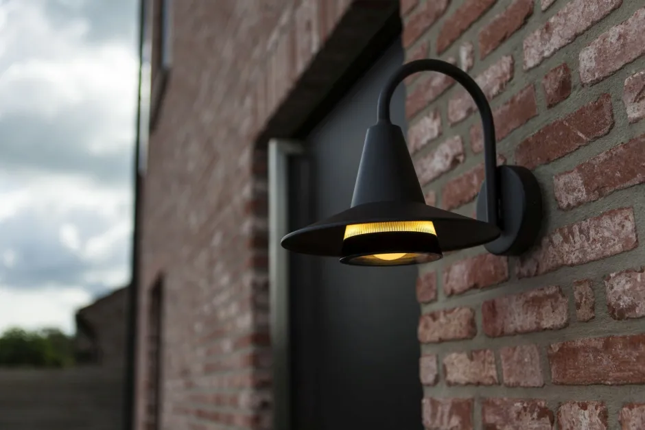 Eco-Light Außenleuchte Wand Aluminium H:24,6 cm IP54 E27 Schwarz< Metall Lampen|Moderne Außenleuchten