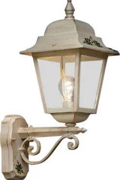 Metall Lampen|Rustikale Lampen*Ferroluce Außenleuchte Wand Aluminium H: 53 cm IP43 E27 Rustikal