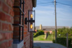 Außenwandleuchten|Moderne Lampen*Eco-Light Außenleuchte Wand Anthrazit IP44 eckig Modern ELLAYINA