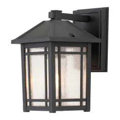 Metall Lampen|Rustikale Lampen*Elstead Außenleuchte Wand E27 IP44 H: 24,8 cm Aluminium Glas