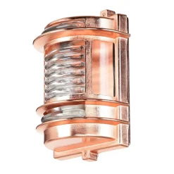 Lido Außenleuchte Wand E27 IP64 Messing Glas in Kupfer< Außenwandleuchten|Messinglampen