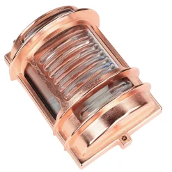 Lido Außenleuchte Wand E27 IP64 Messing Glas in Kupfer< Außenwandleuchten|Messinglampen