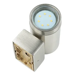 Lido Außenleuchte Wand Echt-Messing H: 10 cm Downlight< Außenwandleuchten|Moderne Lampen