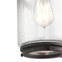 Außenwandleuchten|Gartenlaternen*Elstead Außenleuchte Wand Glas Aluminium E27 IP44 35,6 cm hoch