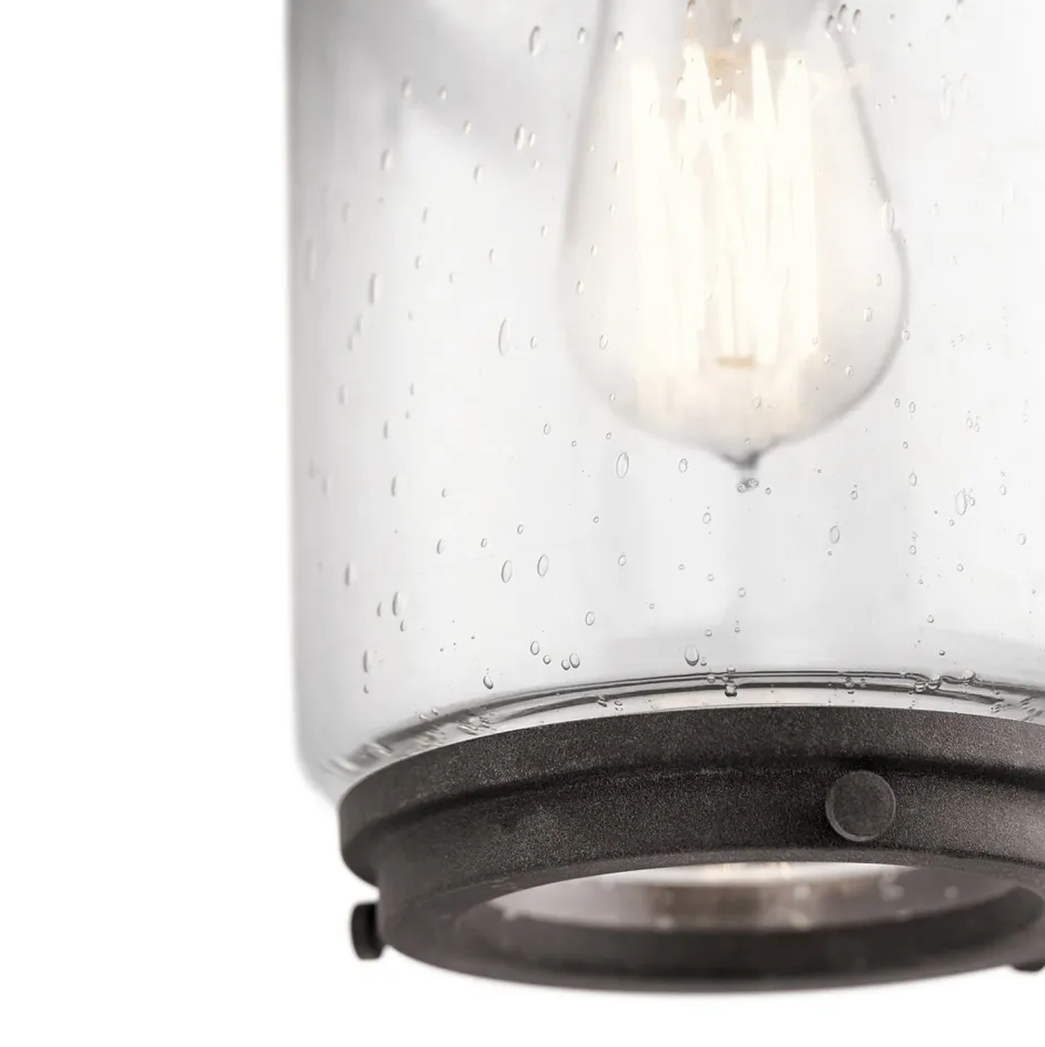 Außenwandleuchten|Gartenlaternen*Elstead Außenleuchte Wand Glas Aluminium E27 IP44 35,6 cm hoch