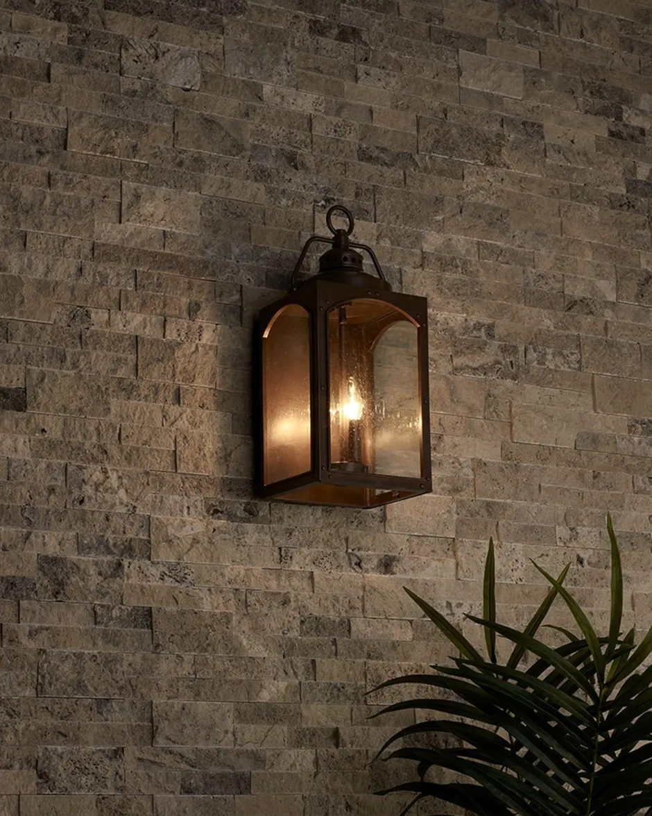 Rustikale Lampen|Vintage Lampen*Elstead Außenleuchte Wand in Kupfer antik Rustikal Vintage IP44