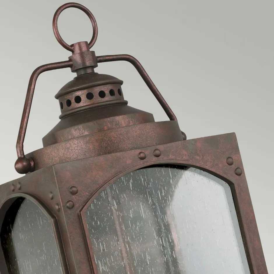 Rustikale Lampen|Vintage Lampen*Elstead Außenleuchte Wand in Kupfer antik Rustikal Vintage IP44