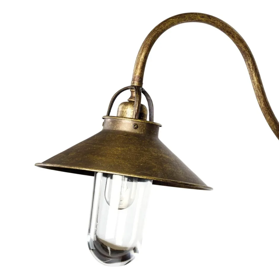 Außenwandleuchten|Lampen Aus Aller Welt*Giovanni Battista Außenleuchte Wand IP44 E27 in Bronze Antik matt Echt-Messing