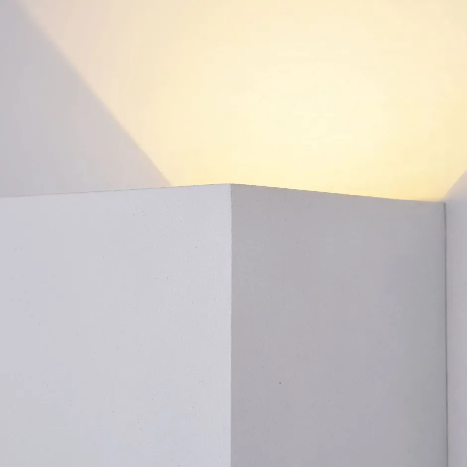 Außenwandleuchten|Led Außenleuchten*Maytoni Außenleuchte Wand LED Metall Up Down IP54 Weiß eckig