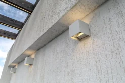 Außenwandleuchten|Led Außenleuchten*Maytoni Außenleuchte Wand LED Metall Up Down IP54 Weiß eckig