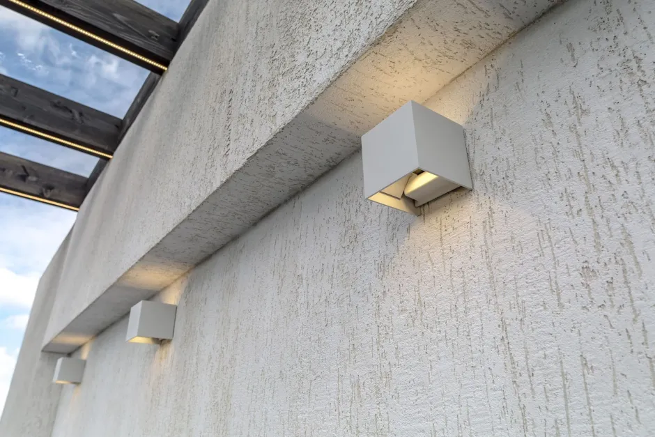 Außenwandleuchten|Led Außenleuchten*Maytoni Außenleuchte Wand LED Metall Up Down IP54 Weiß eckig