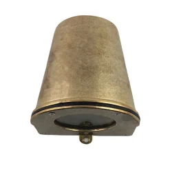 Andromeda Außenleuchte Wand Messing Glas GU10 IP54 H: 10 cm Downlight< Außenwandleuchten|Industrie Lampen