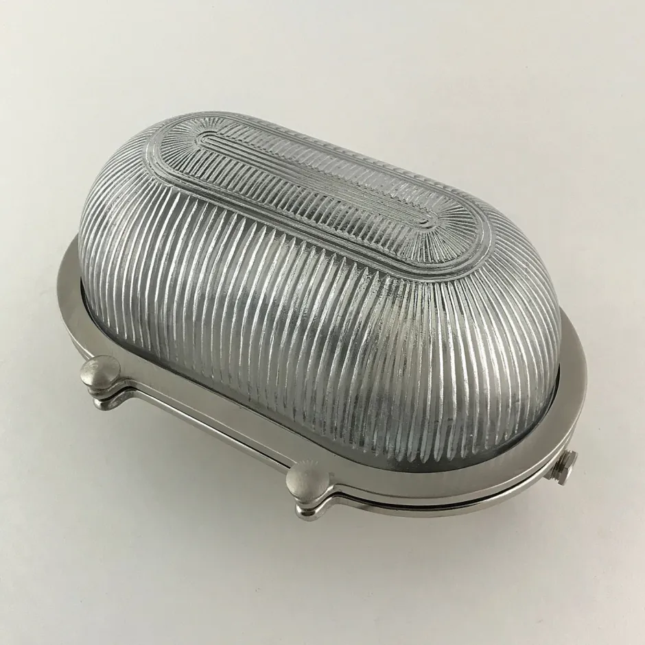 Außenwandleuchten|Feuchtraumleuchten*Andromeda Außenleuchte Wand Messing Glas E27 IP64 Maritim THERA