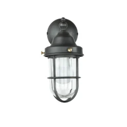 Lampen Aus Aller Welt|Rustikale Lampen*Giovanni Battista Außenleuchte Wand Messing Glas Maritim IP44 E27