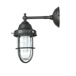 Lampen Aus Aller Welt|Rustikale Lampen*Giovanni Battista Außenleuchte Wand Messing Glas Maritim IP44 E27