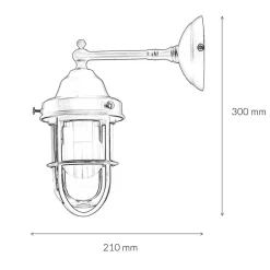 Lampen Aus Aller Welt|Rustikale Lampen*Giovanni Battista Außenleuchte Wand Messing Glas Maritim IP44 E27