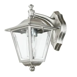 Rustikale Lampen|Metall Lampen*Lido Außenleuchte Wand Messing massiv in Nickel E27