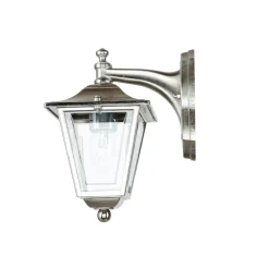 Rustikale Lampen|Metall Lampen*Lido Außenleuchte Wand Messing massiv in Nickel E27