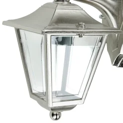 Rustikale Lampen|Metall Lampen*Lido Außenleuchte Wand Messing massiv in Nickel E27