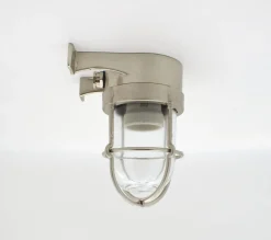 Außenwandleuchten|Gartenlaternen*Andromeda Außenleuchte Wand Messing massiv Glas E27 IP64 Maritim