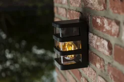 Eco-Light Außenleuchte Wand Schwarz H:16,5 cm IP44 E27 Modern< Moderne Außenleuchten|Außenwandleuchten