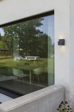 Metall Lampen|Fassadenstrahler*Eco-Light Außenwandlampe Aluminium GU10 IP44 Anthrazit Modern