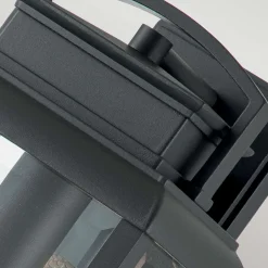 Außenwandleuchten|Gartenlaternen*Elstead Außenwandlampe Aluminium Glas H: 36,8 cm IP44 E27 Grau