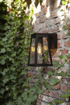 Metall Lampen|Moderne Außenleuchten*Eco-Light Außenwandlampe Aluminium Glas E27 IP44 H:20,7 cm