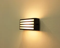 Metall Lampen|Moderne Außenleuchten*Eco-Light Außenwandlampe Anthrazit E27 IP44 B:22 cm blendarm