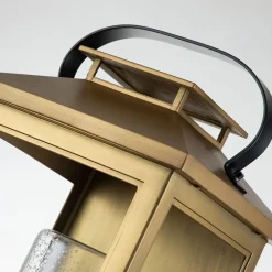 Metall Lampen|Rustikale Lampen*Elstead Außenwandlampe E27 IP44 51,8 cm hoch in Messing antik