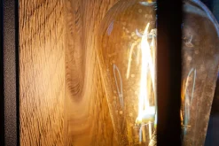 Eco-Light Außenwandlampe Glas Aluminium Natur Schwarz E27 IP44< Metall Lampen|Moderne Außenleuchten