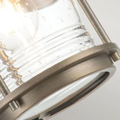 Außenwandleuchten|Gartenlaternen*Elstead Außenwandlampe Glas Aluminium E27 IP44 H: 27,8 cm Vintage