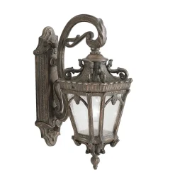 Vintage Lampen|Gartenlaternen*Elstead Außenwandlampe Glas Antik Vintage IP44 Hof Haus