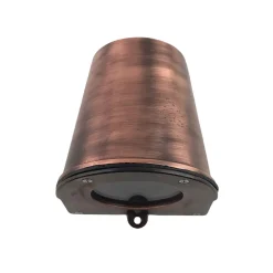 Andromeda Außenwandlampe Glas Echt-Messing GU10 IP54 10 cm hoch< Außenwandleuchten|Industrie Lampen