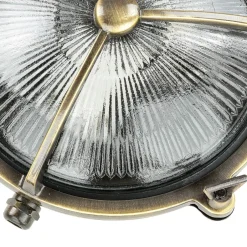 Lido Außenwandlampe Glas Messing Haus rund rostfrei< Rustikale Lampen|Metall Lampen