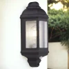 Metall Lampen|Maritime Lampen*Searchlight Außenwandlampe IP44 E27 Schwarz Bewegungsmelder H: 36 cm