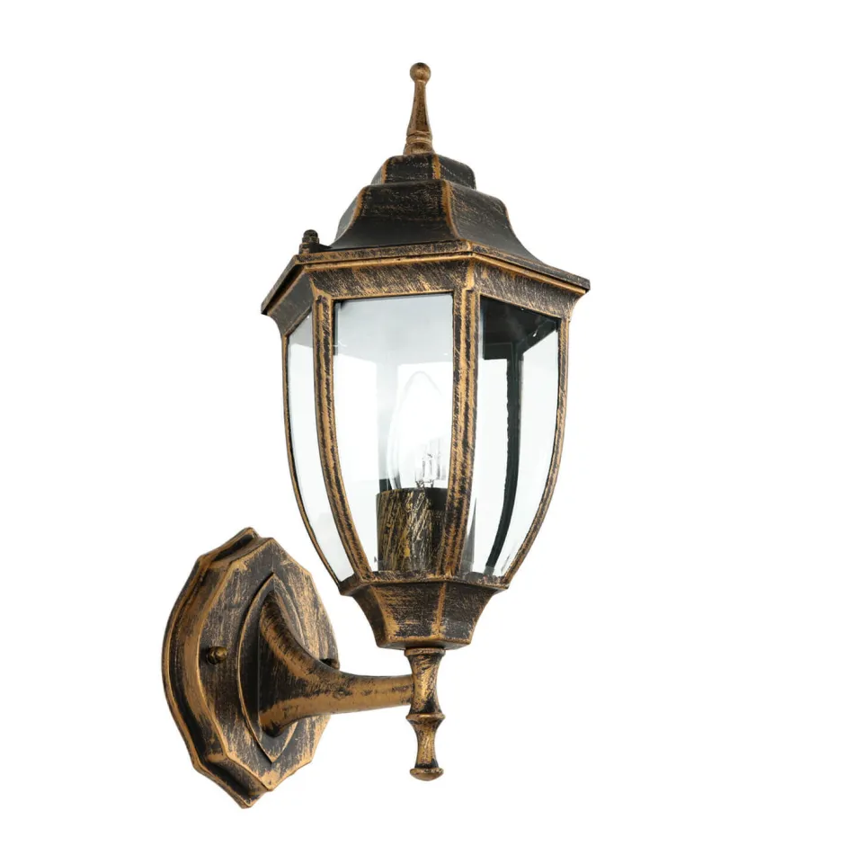 Easylight Außenwandlampe LYON Schwarz Kupfer E27 Rustikal< Rustikale Lampen|Rustikale Außenleuchten