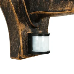 Rustikale Lampen|Rustikale Außenleuchten*Easylight Außenwandlampe LYON Schwarz Kupfer E27