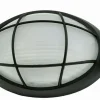 Außenleuchten Antik|Außenwandleuchten*Lido Außenwandlampe Maritim oval B:22cm IP44 E27 Schwarz