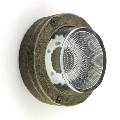 Außenwandleuchten|Messinglampen*Andromeda Außenwandlampe Messing Glas D: 14 cm IP64 G9 rund DIANA