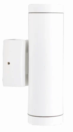 Außenwandleuchten|Messinglampen*Lido Außenwandlampe Messing GU10 IP64 Up Down H: 21 cm Weiß