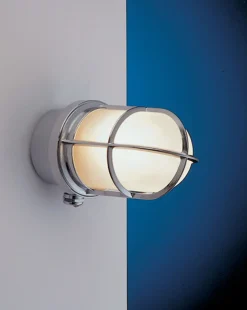 Außenwandleuchten|Lampen Aus Aller Welt*Laura Suardi Außenwandlampe Messing in Chrom Maritim IP44