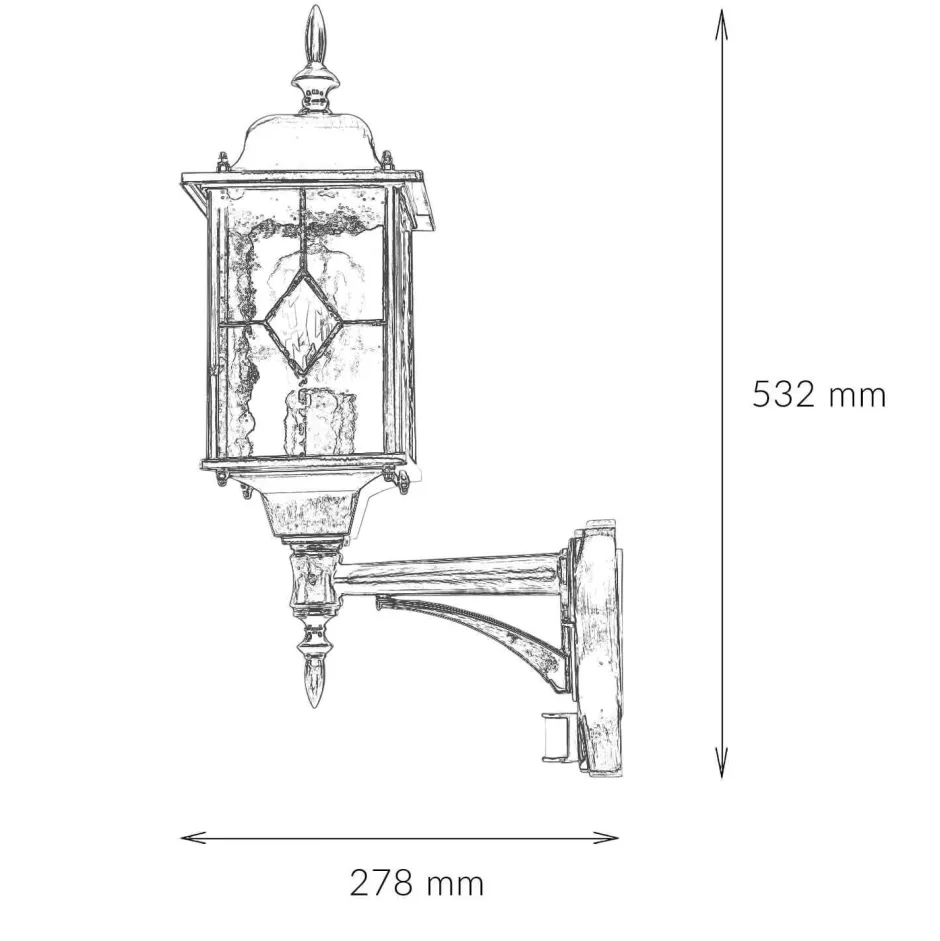 Elstead Außenwandlampe mit Bewegungsmelder Vintage Design< Vintage Lampen|Gartenlaternen
