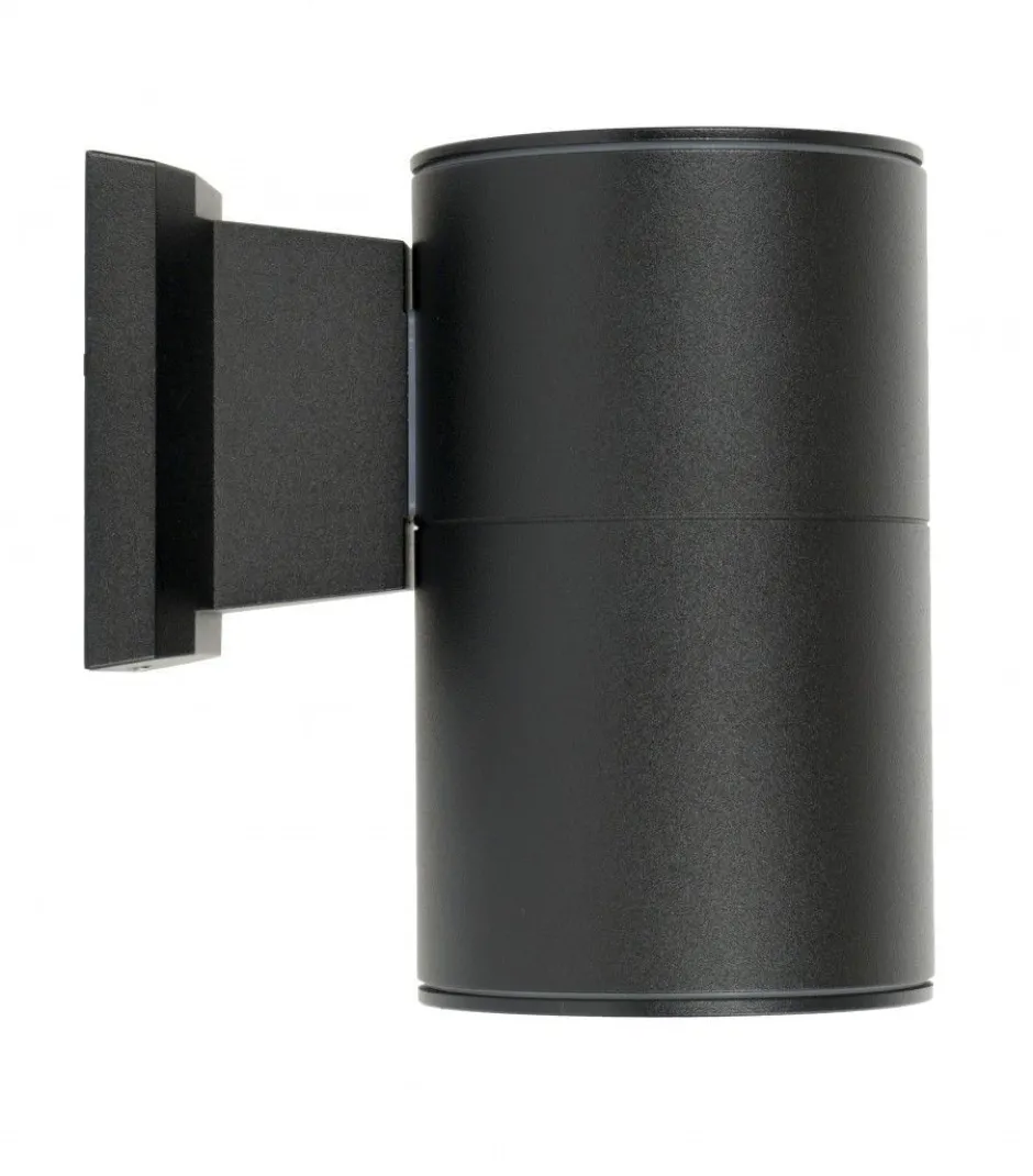 SU-MA Außenwandlampe Schwarz Aluminium rund IP54 ONTARIO< Außenwandleuchten|Moderne Außenleuchten