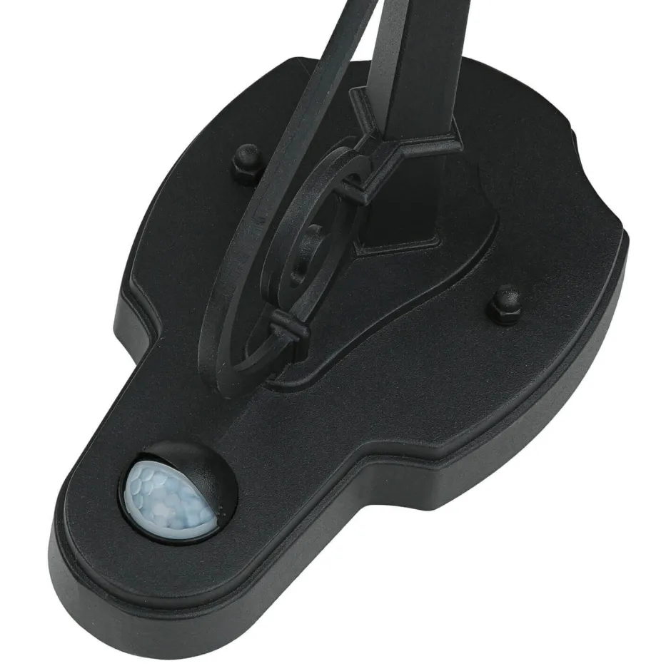 Rustikale Lampen|Rustikale Außenleuchten*Easylight Außenwandlampe Schwarz E27 H: 54 cm Rustikal Glas Alu