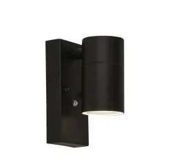 Metall Lampen|Fassadenstrahler*Searchlight Außenwandlampe Schwarz IP44 Metall H:15 cm akzentuiert